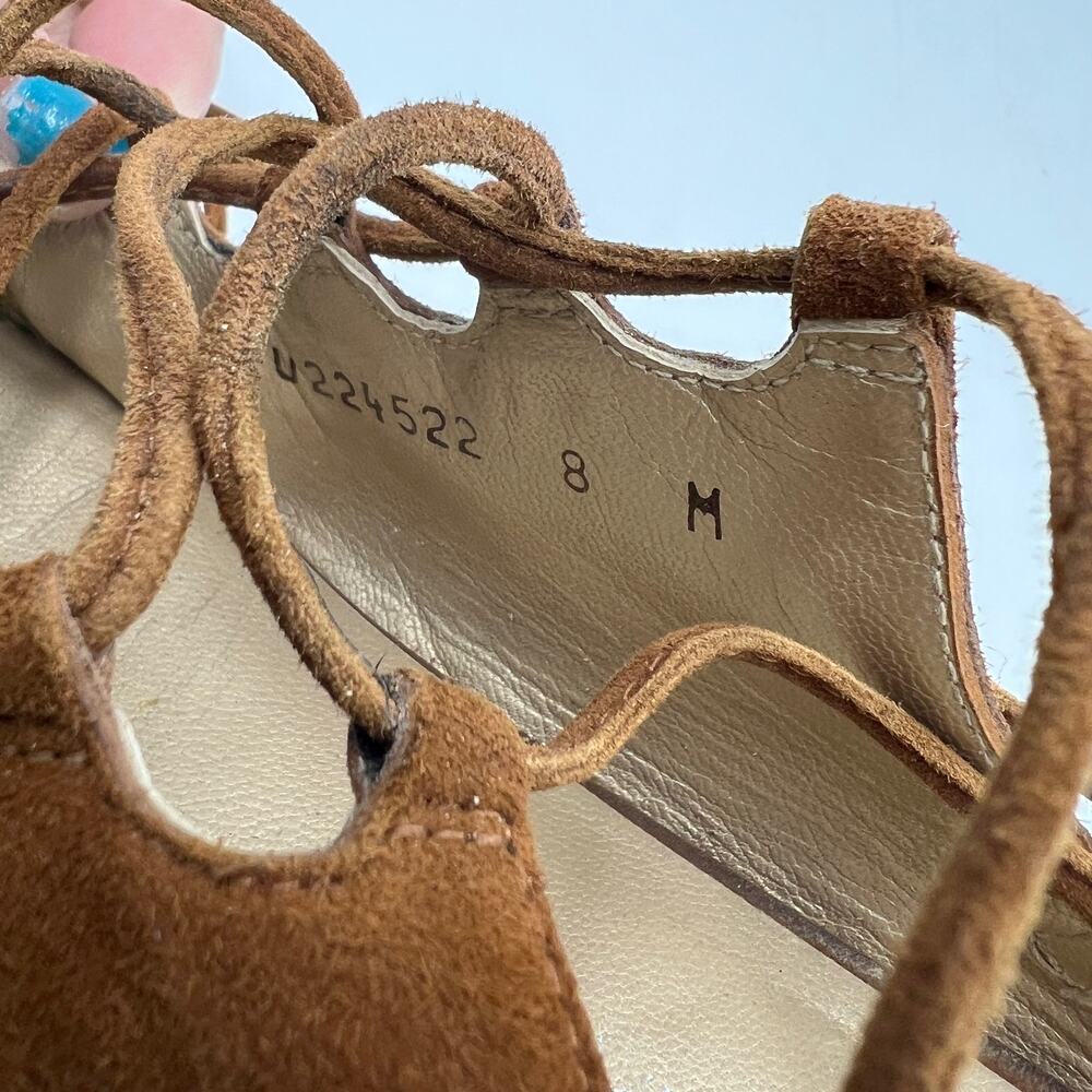 Stuart Weitzman Stringdown Suede Lace-Up Flat Ama… - image 8